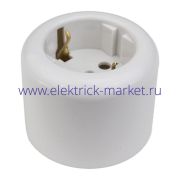 BIRONI Ришелье Керамика Белый Розетка с/з
