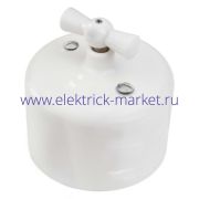 BIRONI Ришелье Керамика Белый Выключатель проходной 1-кл