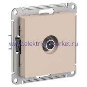 Systeme Electric AtlasDesign Песочный Розетка TV проходная 4DB, механизм ATN001292