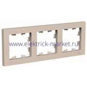 Systeme Electric AtlasDesign Песочный Рамка 3-ая, универсальная ATN001203