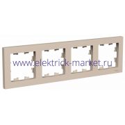 Systeme Electric AtlasDesign Песочный Рамка 4-ая, универсальная ATN001204
