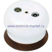 BIRONI Фаберже Керамика Перламутр Розетка TV/R-SAT оконечная