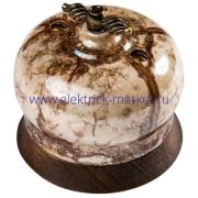 BIRONI Фаберже Керамика Мрамор золото Выключатель проходной 1-кл