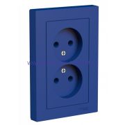 Systeme Electric AtlasDesign Аквамарин Розетка двойная б/з,16А, в сборе ATN001120