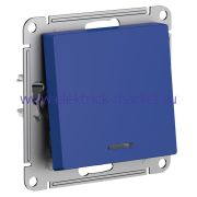 Systeme Electric AtlasDesign Аквамарин Переключатель 1-клавишный с подсветкой, сх.6а, 10АХ, механизм ATN001163