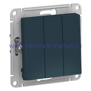 Systeme Electric AtlasDesign Изумруд Выключатель 3-клавишный сх.1+1+1, 10АХ, механизм ATN000831