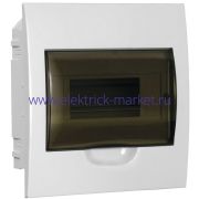 IEK GENERICA Корпус пластиковый ЩРВ-П-8 черн. прозр. дверь IP41