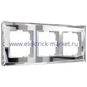 Werkel Рамка Diamant на 3 поста Стекло Зеркальный W0031220