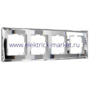 Werkel Рамка Diamant на 4 поста Стекло Зеркальный W0041220