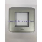 Legrand Mosaic-New Рамка 2 поста алюминий 079002