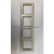 Legrand Valena Рамка 4 поста горизонтальный монтаж жемчужная 770484