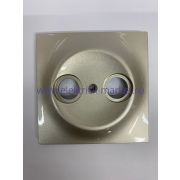 Накладка Impuls, телевизионная (TV), спутниковая (SAT), радио (R), двойная, цвет - шампань 1743-79 2CKA001753A5440