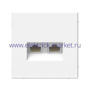 Systeme Electric ArtGallery Белый Розетка двойная компьютерная RJ45+RJ45, кат.6А, механизм GAL000188