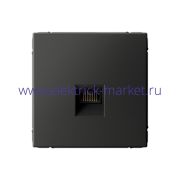 Systeme Electric ArtGallery Базальт Розетка компьютерная RJ45, кат. 6A, механизм GAL001486