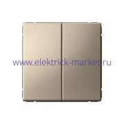 Systeme Electric ArtGallery Шампань Выключатель 2-клавишный кнопочный, сх.2, 10А, механизм GAL000517