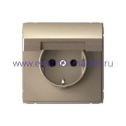 Systeme Electric ArtGallery Шампань Розетка с заземл. со шторк. с крышкой, 16А, IP20, механизм GAL000546