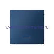 Systeme Electric ArtGallery Аквамарин Выключатель 1-клавишный с подсветкой, сх.1а, 10АХ, механизм GAL001113