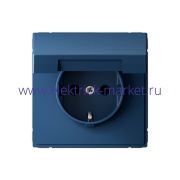 Systeme Electric ArtGallery Аквамарин Розетка с заземл. со шторк. с крышкой, 16А, IP20, механизм GAL001146