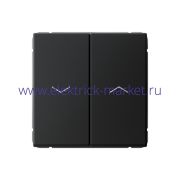 Systeme Electric ArtGallery Карбон Выключатель 2-клавишный для жалюзи, 2х сх.4, 10А, механизм GAL001019