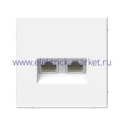 Systeme Electric ArtGallery Лотос Розетка двойная компьютерная RJ45+RJ45, кат.6А, механизм GAL001388
