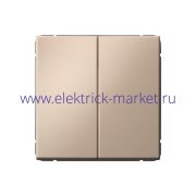 Systeme Electric ArtGallery Песочный Выключатель 2-клавишный кнопочный, сх.2, 10А, механизм GAL001217