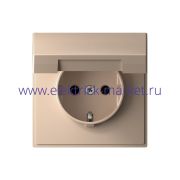 Systeme Electric ArtGallery Песочный Розетка с заземл. со шторк. с крышкой, 16А, IP20, механизм GAL001246