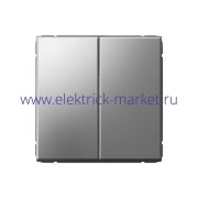 Systeme Electric ArtGallery Сталь Переключатель 2-клавишный, сх.6/2, 10АХ, механизм GAL000965