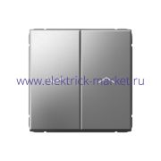 Systeme Electric ArtGallery Сталь Выключатель 2-клавишный для жалюзи, 2х сх.4, 10А, механизм GAL000919
