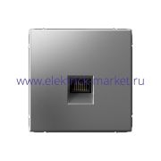 Systeme Electric ArtGallery Сталь Розетка компьютерная RJ45, кат. 6A, механизм GAL000986