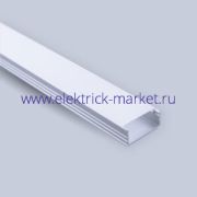 Eleganz Накладной алюминиевый профиль 16х12 мм с рассеивателем 2м 25090