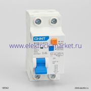 CHINT Диф. автомат NXBLE-63Y 1P+N 16А 30mA электронный тип AС, х-ка С, 4.5kA 105542