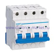 CHINT Выключатель автоматический модульный NB1-63DC 4P 4A 6кА х-ка C 1000В DC (R) 182730