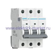 CHINT Выключатель автоматический модульный NB8-63M 3P 25А 10кА х-ка K без тепл. расцеп. (R) 320844