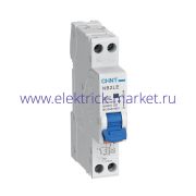 CHINT Дифференциальный автоматический выключатель NB2LE 1P+N 40A 30mA 1мод., х-ка С, электронный тип AС, 6kA 252635