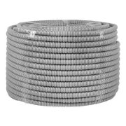 Труба гофрированная ПВХ d16мм с протяжкой сер. (уп.100м) Plast PROxima EKF tg-z-16