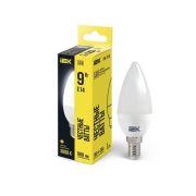 Лампа светодиодная C35 9Вт свеча 3000К E14 230В IEK LLE-C35-9-230-30-E14