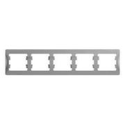 Рамка 5-м Glossa горизонт. алюм. SE GSL000305