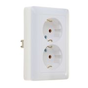 Розетка 2-м СП Хит 16А 250В с заземл. без защ. шторок бел. SE RS16-236-B